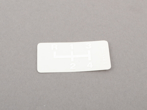Label "Gear Shift Pattern" - E12, E21, E23, E24, E28, E30, E9