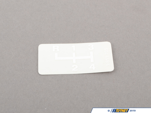 Genuine BMW Label "Gear Shift Pattern" - E12, E21, E23, E24, E28, E30, E9 51141811705