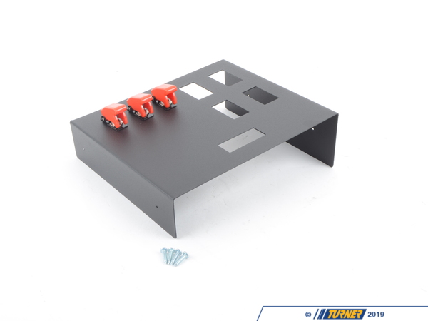 MKAH Motorsports Center Console Panel with Window and ES Cutouts and 3 Toggle Switches - E36 3 Series E36-CC-4W-E-3TS