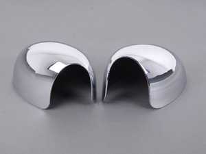 Chrome Mirror Cover Caps - Pair
