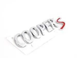 Genuine MINI Cooper S Model Lettering