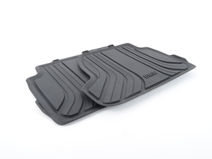 Genuine BMW Rear Rubber Floor Mats - Black - F22, F23, F87