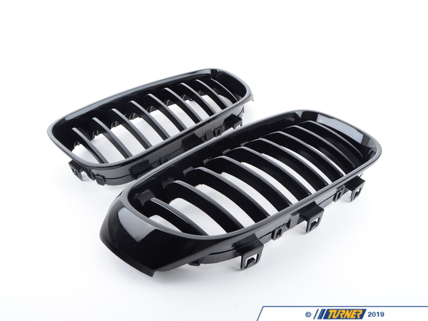 ECS Gloss Black Front Grilles - F34 3-Series GT (Gran Turismo) BM-0173-GB