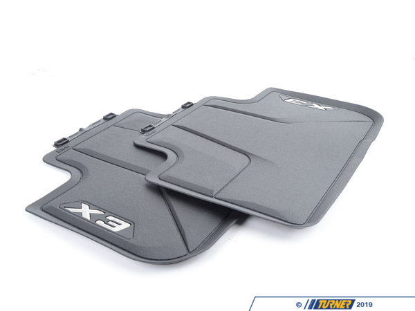 Genuine BMW Genuine BMW Black All Weather Rubber Floor Mats - Rear - G01 51472450512