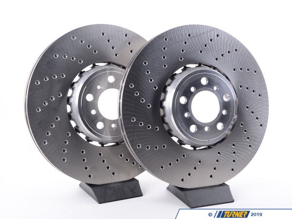 Genuine BMW Front Brake Rotors - Pair (395x36) 34112284901KT