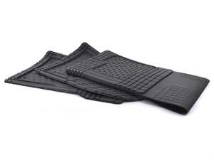 All Vehicle Front and Rear Over The Hump Mat set - Black 
