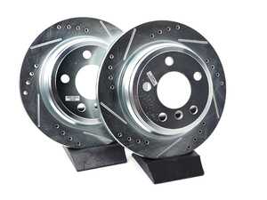 Evolution Tru-Cast Drilled And Slotted Rotor Pair - Rear (300x20)