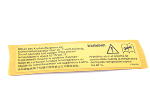 Genuine BMW Notice, High-pressure Fuel S - 71227598859