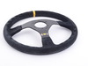 OMP OMP Velocita Steering Wheel - 350mm | Black/Yellow Suede OD/1958 View 6