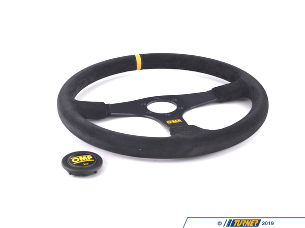 OMP OMP Velocita Steering Wheel - 380mm | Black/Yellow Suede OD/1987/NN