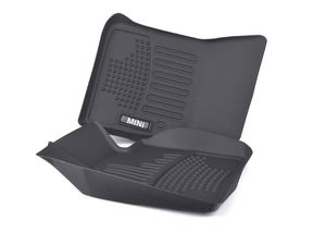 Genuine MINI Front Floor Mat Liners Black - Set - F56 F57