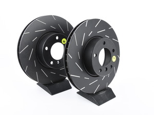 Front Slotted Brake Rotors - Pair