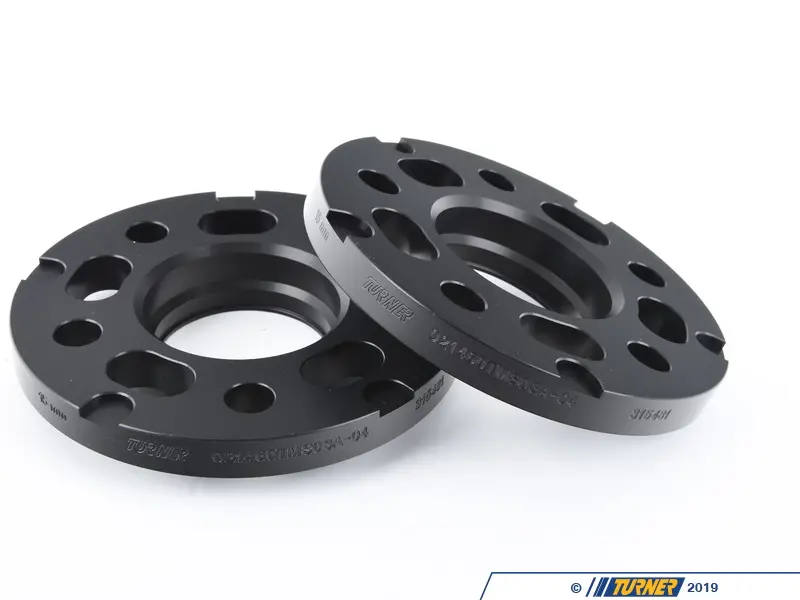 021460TMS03-04 - 15mm Wheel Spacers - Black (Pair) | Turner Motorsport
