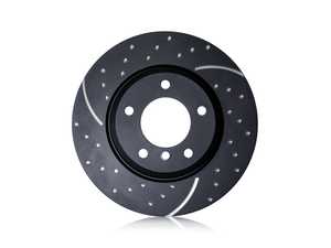 Front Brake Rotors EBC EBC Slotted And Dimpled - Pair 12.08" (307x24)