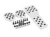 Rennline Rennline Pedal Set - 3 piece - Rubber Grip - Silver P71...60SILVER View 1