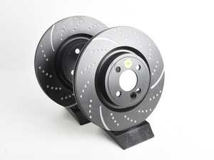 Front Brake Rotors EBC Slotted And Dimpled - Pair 12.44" (316x22)