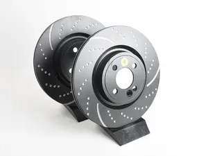 Front Brake Rotors EBC Slotted And Dimpled - Pair 12.44