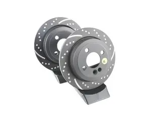 R50 to R59 Rear Brake Rotors EBC Slotted And Dimpled - Pair 10.19