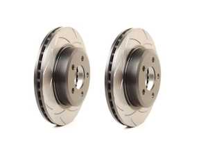 DBA Rear T2 Street Slotted Brake Rotors - Pair 10.19" (259x10)