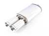 Magnaflow BMW Universal Muffler with Tips - Street Series; Piping: 2.25in.; Muffler Style: 5x8in. Oval; Tips: Dual 3.5in. Diameter, Round Straight-cut, 6.5in. Long, Double-wall; Body: 14in.; Overall: 23.5in. 14816 View 1