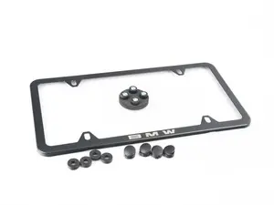 Genuine BMW Black slim line plate frame