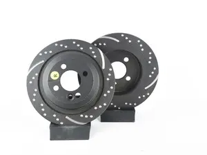 MINI R55 to R59 Rear JCW Brake Rotors EBC Slotted And Dimpled - Pair 11.02