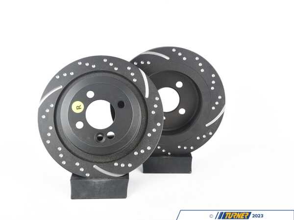 EBC MINI R55 to R59 Rear JCW Brake Rotors EBC Slotted And Dimpled - Pair 11.02" (280x10) GD1791