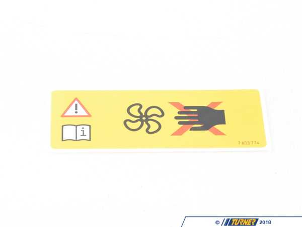 Genuine BMW LABEL RADIATOR FAN 71227603774