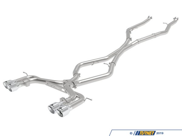 AFE aFe MACH Force-XP 304 Stainless Steel Cat-Back Exhaust System w/o Muffler w/ Polished Tip - F85/86 X5/6 M S63 49-36342-P