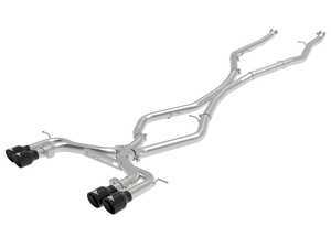 aFe MACH Force-XP 304 Stainless Steel Cat-Back Exhaust System w/o Muffler w/ Black Tips - F85/86 X5/6 M S63