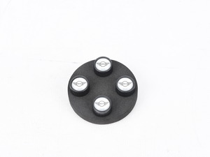 Genuine MINI Wings Logo Valve Stem Black Caps Set - Set Of 4