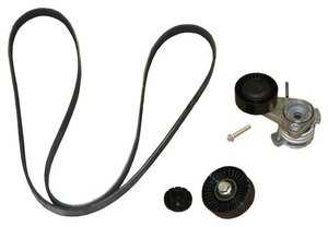 Accessory Belt, Tensioner, and Idler Pulley Kit - E82, E90, E92, E60, E83 - N52 Engine