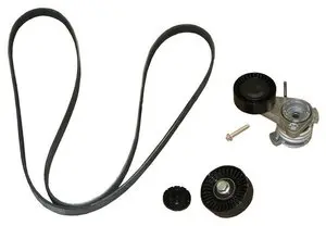 Accessory Belt, Tensioner, and Idler Pulley Kit - E82, E90, E92, E60, E83 - N52 Engine