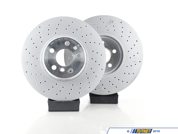 Genuine BMW Front Brake Rotors - Pair (340x28) 34116858623KT