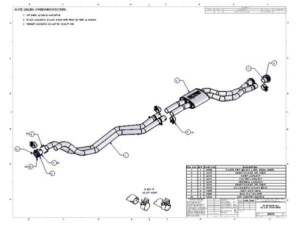 Borla E46 M3 Borla Complete Exhaust - Cat-Back Section 1, Section 2, Mufflers (Oval Tips) - (NO LONGER AVAILABLE) TMS3886