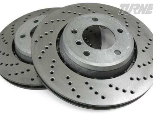 Turner Motorsport Cross-Drilled & Floating Brake Rotors - Front - E46 330i/ci, Z4 3.0si - (NO LONGER AVAILABLE) 34110431905-906