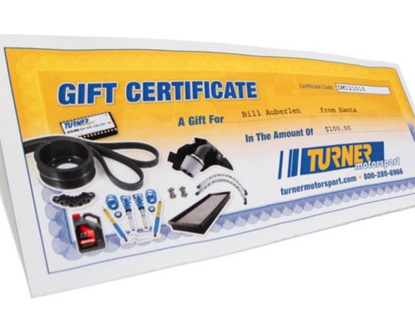 Turner Motorsport Turner Motorsport Gift Certificate GIFTCERTIFICATE