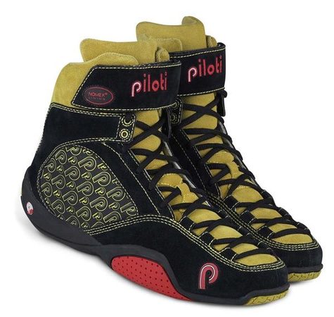 Piloti Piloti LMP Driving Shoe - Black / Race Yellow / Red PR017-2
