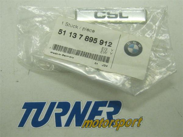 Turner Motorsport E46 M3 Side CSL Badge (NEW) BMW 51137895912 TMS14372
