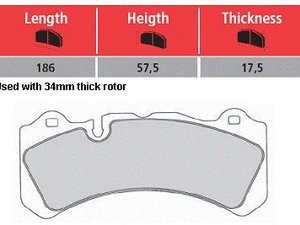 Brembo Calipers Monobloc N, J - Street Brake Pad Set - Hawk HPS