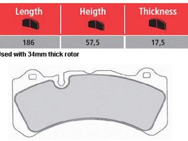 Hawk Brembo Calipers Monobloc N, J - Street Brake Pad Set - Hawk HPS TMS16496