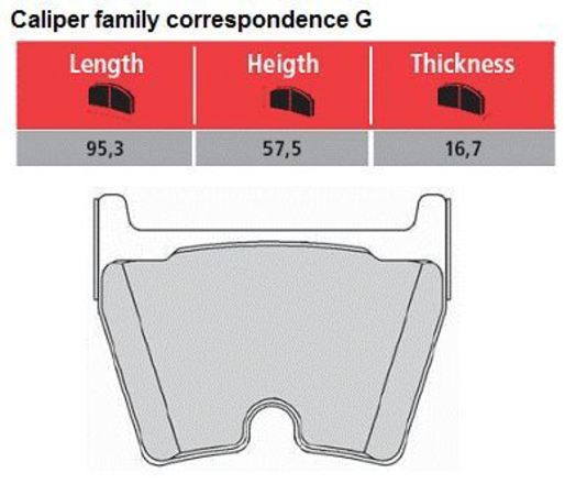 Hawk Brembo Calipers GT8, G - Race/Street Brake Pad Set - Hawk HP Plus TMS16506