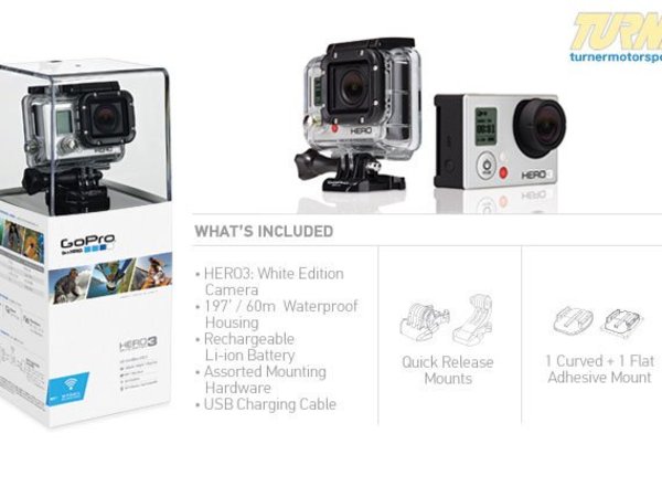 Turner Motorsport GoPro Hero3 White Edition HD Camera Kit CHDHE-301