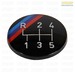 Genuine BMW 5-speed Dogleg M Technic Gearshift Emblem (Round) E23 E24 E28 E30 25111220955 View 3