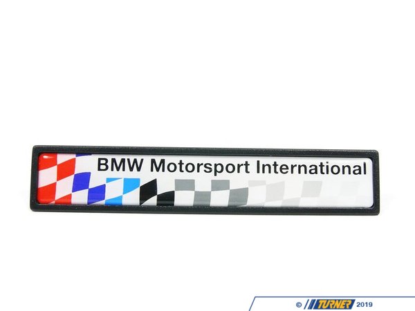 Genuine BMW Motorsport Motorsport International Side Molding Emblem (E36 M3) - (NO LONGER AVAILABLE) 51132264146