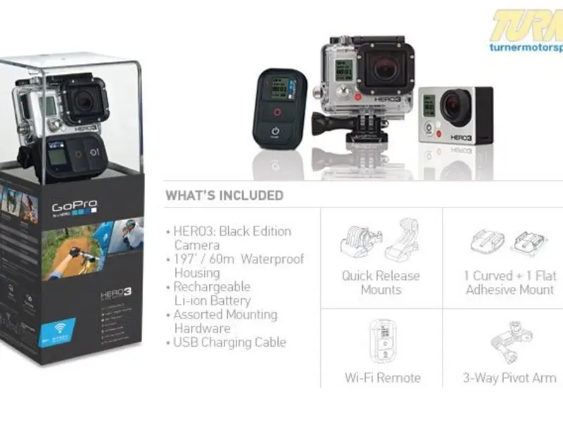 CHDHX-301 - GoPro Hero3 Black Edition HD Camera Kit | Turner