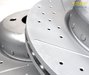 Genuine BMW Dimpled & Slotted Brake Rotors - Rear - E82 135i 34216795754 View 3