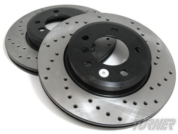 StopTech Cross Drilled Rotor -2009 - 2013 - Rear L - Cooper 34216784389CD