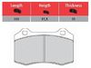 Hawk Brembo Calipers Lotus, A, C, F - Race Brake Pad Set - Hawk Blue 9012 TMS2507 View 5