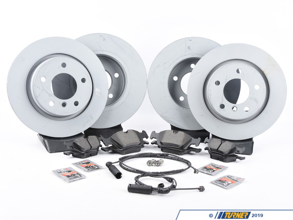 Packaged by Turner Rotor and Pad Replacement Package - Front And Rear - E46 323i/Ci 325i/Ci 328i/Ci E46RPRPKT